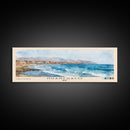 Huanchaco, Peru Watercolor Beach Print, Vacation Gift, Peru Wall Art, Framed Canvas Print, Framed Beach Painting