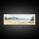 Ilha da Fuseta, Portugal Watercolor Beach Print, Vacation Gift, Portugal Wall Art, Framed Canvas Print, Framed Beach Painting