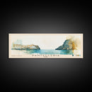 Pantelleria, Italy Watercolor Beach Print, Vacation Gift, Italy Wall Art, Framed Canvas Print, Framed Beach Painting