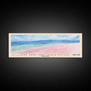 Pink sand Subic beach Matnog, Philippines Watercolor Print, Vacation Gift, Philippines Wall Art, Beach Painting, Beach Decor, Large Wall Art, Wood Frame Art