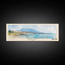 Sicily, Italy Watercolor Beach Print, Vacation Gift, Italy Wall Art, Framed Canvas Print, Framed Beach Painting