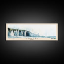 Étretat, France Watercolor Print, Vacation Gift, France Wall Art, Beach Painting, Beach Decor, Large Wall Art, Wood Frame Art