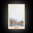 Banje, Croatia Watercolor Print, Vacation Gift, Croatia Wall Art, Beach Painting, Beach Decor, Large Wall Art, Wood Frame Art