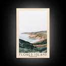 Flores Island, Portugal Watercolor Beach Print, Vacation Gift, Portugal Wall Art, Framed Canvas Print, Framed Beach Painting