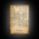 Phoenix Arizona Street Map, Framed Canvas Art, Arizona United States Road Map Wall Art, Office Wall Art, Wall Decor for Office