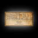 Denver map print poster canvas, Colorado map print poster canvas, Denver city map print poster canvas, framed road map art, office decor
