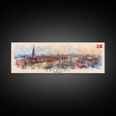 Aalborg Denmark Travel Print Wall Art, Panoramic City Art, Travel Art, Wall Decor, Vacation Gift, Framed Canvas Print Or Metal Art