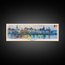 Aalst Belgium Travel Art, City Art, Framed Canvas Print or Metal Wall Art, Europe Travel Poster, Panoramic Wall Art, Extra Wide Wall Art