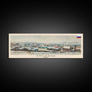 Angarsk Russia Panoramic Travel Poster, Framed Canvas Print or Metal Wall Art, Travel Art, Home Decor, Panoramic Painting, Midcentury Art