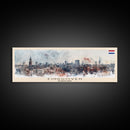 Eindhoven Netherlands Panoramic Travel Poster, Framed Canvas Print or Metal Wall Art, Travel Art, Home Decor, Panoramic Painting, Midcentury Art