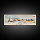 Engels Russia Panoramic Travel Poster, Framed Canvas Print or Metal Wall Art, Travel Art, Home Decor, Panoramic Painting, Midcentury Art
