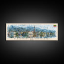 Klagenfurt Austria Panoramic Travel Poster, Framed Canvas Print or Metal Wall Art, Travel Art, Home Decor, Panoramic Painting, Midcentury Art