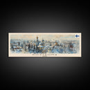 Kostroma Russia Panoramic Travel Poster, Framed Canvas Print or Metal Wall Art, Travel Art, Home Decor, Panoramic Painting, Midcentury Art