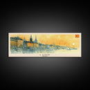 Lund Sweden Travel Print Wall Art, Panoramic City Art, Travel Art, Wall Decor, Vacation Gift, Framed Canvas Print Or Metal Art