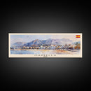 Marbella Spain Travel Art, City Art, Framed Canvas Print or Metal Wall Art, Europe Travel Poster, Panoramic Wall Art, Extra Wide Wall Art