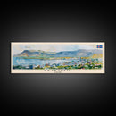 Reykjavik Iceland Wall Art, Panoramic Travel Poster, Panoramic Framed Canvas Print, City Wall Art, Wall Hanging Home Decor, Travel Art