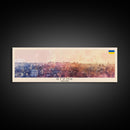 Rivne Ukraine Wall Art, Panoramic Travel Poster, Panoramic Framed Canvas Print, City Wall Art, Wall Hanging Home Decor, Travel Art