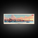 Aalborg Denmark Wall Art, Panoramic Travel Poster, Panoramic Framed Canvas Print, City Wall Art, Wall Hanging Home Decor, Travel Art