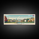 Cambridge United Kingdom Travel Print Wall Art, Panoramic City Art, Travel Art, Wall Decor, Vacation Gift, Framed Canvas Print Or Metal Art