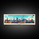 Dortmund Germany Wall Art, Panoramic Travel Poster, Panoramic Framed Canvas Print, City Wall Art, Wall Hanging Home Decor, Travel Art