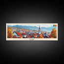Lasi Romania Wall Art, Panoramic Travel Poster, Panoramic Framed Canvas Print, City Wall Art, Wall Hanging Home Decor, Travel Art
