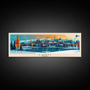 Lahti Finland Panoramic Travel Poster, Framed Canvas Print or Metal Wall Art, Travel Art, Home Decor, Panoramic Painting, Midcentury Art