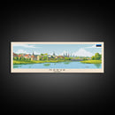 Narva Estonia Panoramic Travel Poster, Framed Canvas Print or Metal Wall Art, Travel Art, Home Decor, Panoramic Painting, Midcentury Art