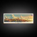 Ryazan Russia Panoramic Travel Poster, Framed Canvas Print or Metal Wall Art, Travel Art, Home Decor, Panoramic Painting, Midcentury Art