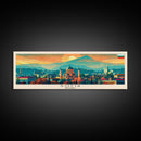 Sofia Bulgaria  Wall Art, Panoramic Travel Poster, Panoramic Framed Canvas Print, City Wall Art, Wall Hanging Home Decor, Travel Art