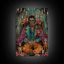 Macabre Doll Collector Framed Canvas Print | Halloween Art | Spooky Victorian Art | Creepy Doll Art for Home Decoration
