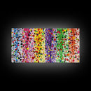 Rainbow Splatter Art, Framed Canvas Print, Graffiti / Splatter Painting, Colorful Decor, Ally Art, Polka Dot Wall Art
