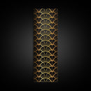 Abstract Gold Geometric Pattern on Black Background - Framed Canvas Print, Art Deco Style, Skinny Art, Tall Art, Midcentury Modern Art, Living Room Wall Decor