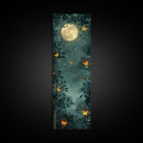 Full Moon And Butterflies In A Night Forest Japanese Style Framed Canvas Print, Wall Art Ready To Hang For Your Home