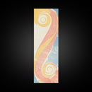 Abstract Patterns Swirling Japanese Design In Ukiyo-e Art On Framed Canvas Print Tall Skinny Wood Block Modern Wall Decor