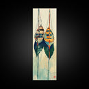 Reflective Calm Sailboats In The Harbor – Framed Canvas Print Featuring Skinny Art With Ukiyo-E Art And Japanese Style Art Tall Art Display