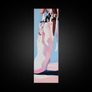 Cowgirl Boot Fashion Canvas Print Black Cowgirl Painting Coastal Cowgirl Wall Art Pink Abstract Art Light Pink Wall Art Gift Idea
