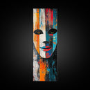 Abstract Face Framed Canvas Print moody art graffiti wall art dark romance painting vibrant abstract art pop art colorful home decor
