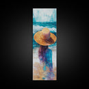 Ocean Breeze Coastal Cowgirl Wall Art Framed Canvas Print Coastal Decor Boho Art Nautical Painting Guest Room Art