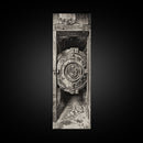 Abandoned Vault Door, Rustic Canvas Print, wabi sabi art, rustic decor, moody art, industrial wall art, antique architecture, above bed wall art