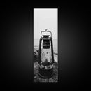 Weathered Lantern, Coastal Art, Canvas Print, nautical wall art, seascape painting, coastal decor, moody art, rustic wall art, guest room art