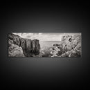 Coastal Cliffs, seascape painting, nautical wall art, Ireland painting, coastal landscape art, panoramic painting, framed canvas print
