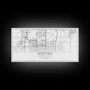 Sioux Falls City Map, South Dakota Art, Map Print, Modern Wall Art, Wall Art, Canvas Art, Large Wall Art, Unique Wall Décor, Office Prints