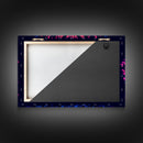 Barbarian pixel art, vaporwave RPG concept art, framed canvas print, synthwave tabletop art