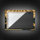 Art Deco Style Mountain landscape at Sunset, Framed Canvas Print, Large Format Wall Art, Huge Wall Decor