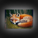 Sleeping fox Framed Canvas Wall Art, Canvas Print Decor for Home & Office Decoration Canvas Ready to Hang