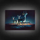 Plains of Africa, Wireframe Impala Deer, Animal Prints, Framed Canvas print, framed wall art