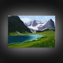Calm and Serene Landscape Painting, Framed Canvas  Print, Canvas Art, Framed wall decor, living room wall art