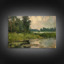 NuevArt Vintage Landscape Art Print | Vintage Painting | Wall Art | Large Print | Landscape Painting | Fall Art Print | Framed Canvas