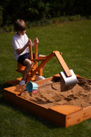 Outdoor Excavator Digger Toy for Kids | Backyard Construction Ride-On (Sandbox Not Included)