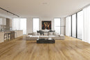 WPC Vinyl Rigid Core 9" Width 60" RL 8.5mm Thick, 1.5mm IXPE Concept Oak Romulus Floors - Mazzia Collection room view